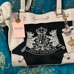 Juicy Couture Black and Cream Tote Bag